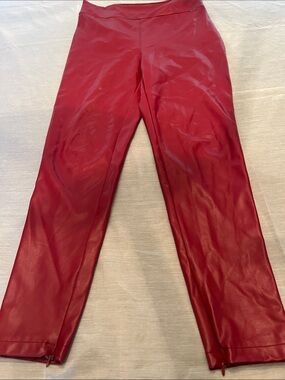 Guess Red Faux Leather Pants  size Lsrge
